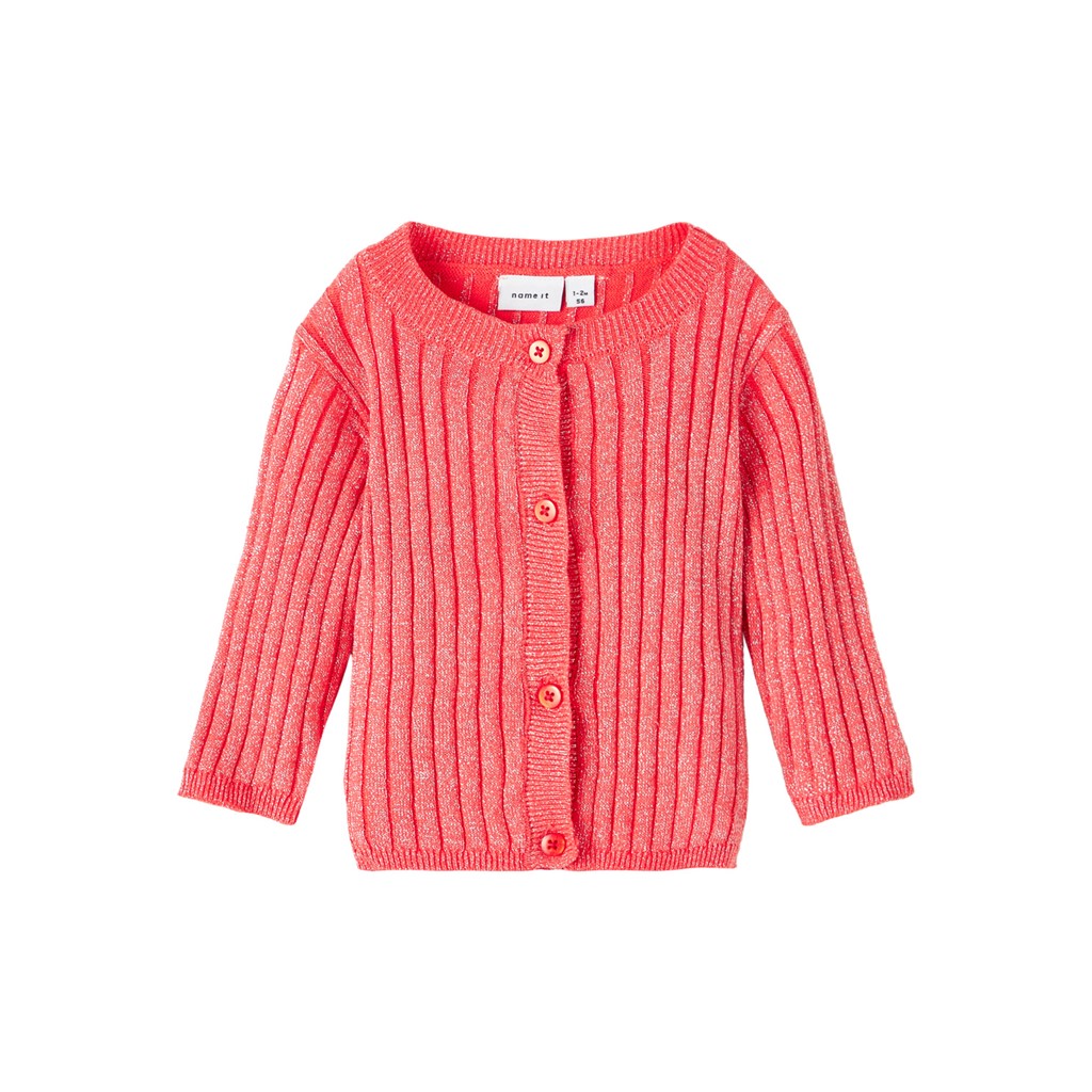 NAME IT Glimmer Strik Cardigan Dyally Hibiscus