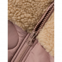 NAME IT Lang Quiltet Teddy Jakke Mika Peppercorn