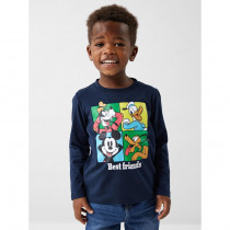 NAME IT Mickey & Friends Langærmet Bluse Dark Sapphire