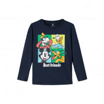 NAME IT Mickey & Friends Langærmet Bluse Dark Sapphire