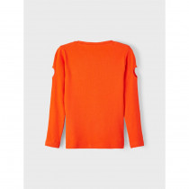 NAME IT Rib Bluse Luana Scarlet Ibis