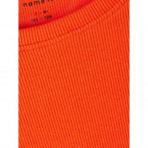NAME IT Rib Bluse Luana Scarlet Ibis