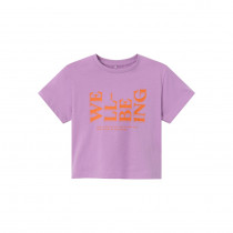 NAME IT Løs Tee Lorina Violet Tulle