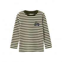 NAME IT Stribet Bluse Med Traktor Villy Rifle Green
