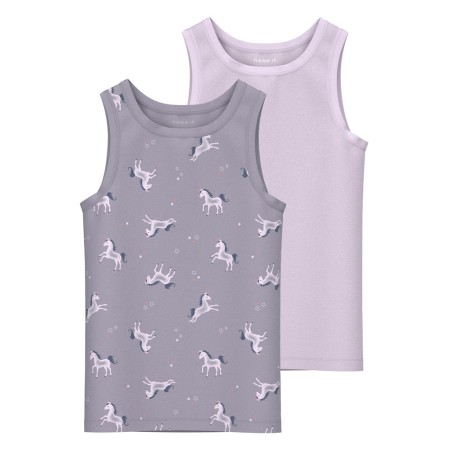 NAME IT 2-Pak Tanktops Unicorn Lavender Aura billede