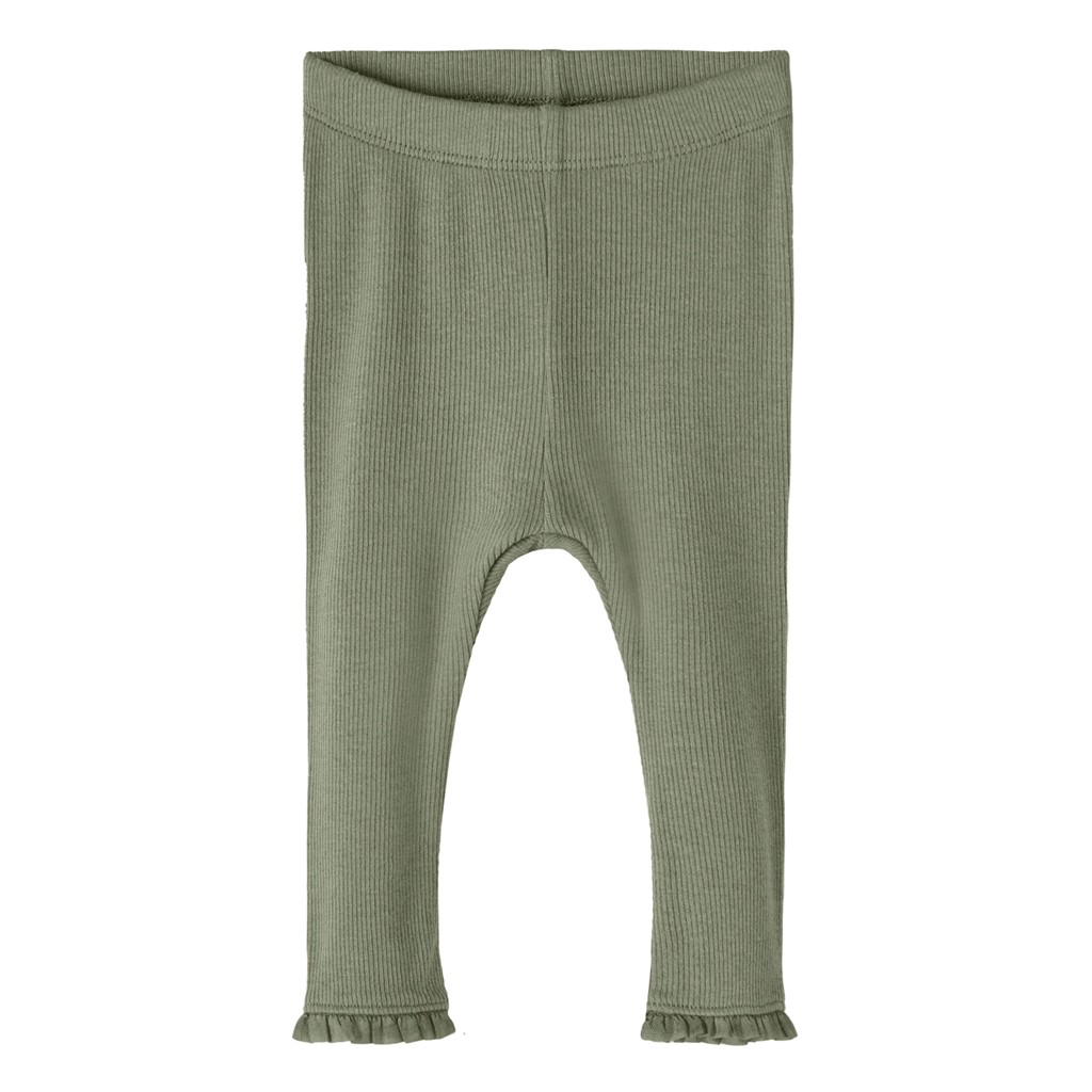 NAME IT Rib Modal Leggings Nussa Oil Green