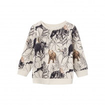 NAME IT Printet Sweatshirt Olert Peyote Melange