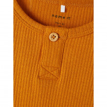 NAME IT Langærmet Rib Bluse Oden Inca Gold