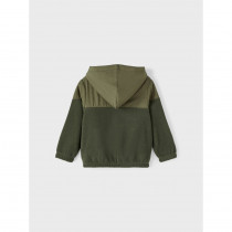 NAME IT Fleece Anorak Jakke Morm Oil Green