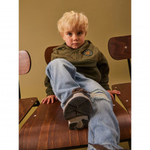 NAME IT Fleece Anorak Jakke Morm Oil Green