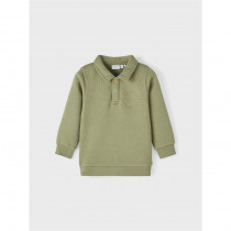 NAME IT Polo Sweatshirt Ozzy Oil Green