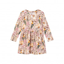 NAME IT Langærmet Blomster Kjole Nestella Rose Smoke