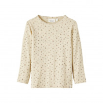 LIL ATELIER Rib Bluse Gago Wood Ash