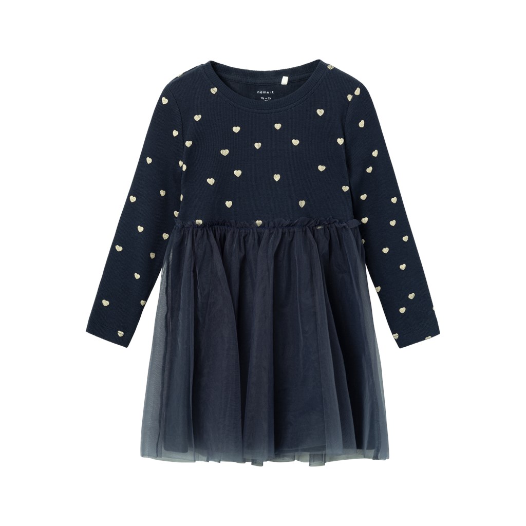 NAME IT Tyl Langærmet Kjole Nadja Dark Sapphire