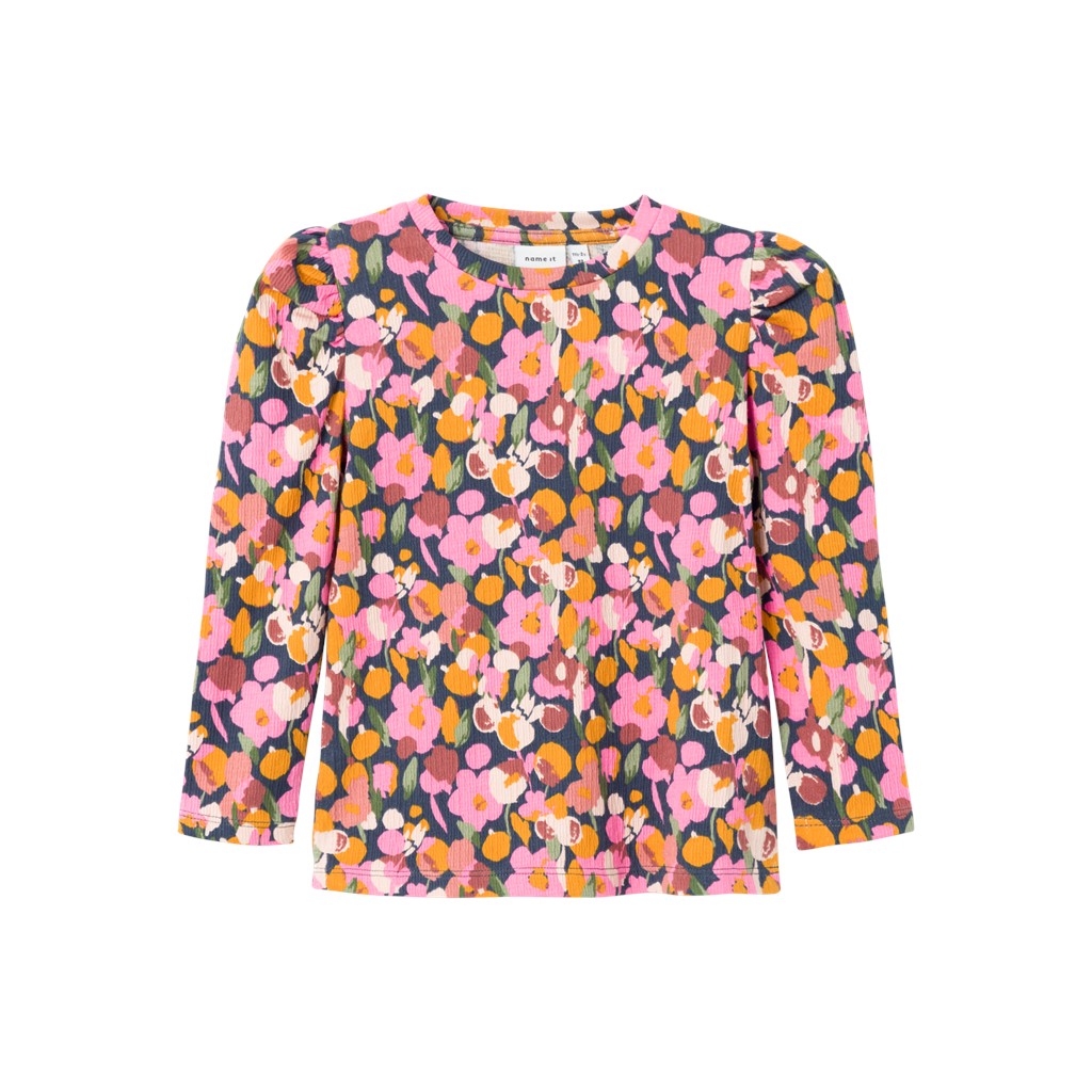 NAME IT Langærmet Blomster Bluse Odine India Ink