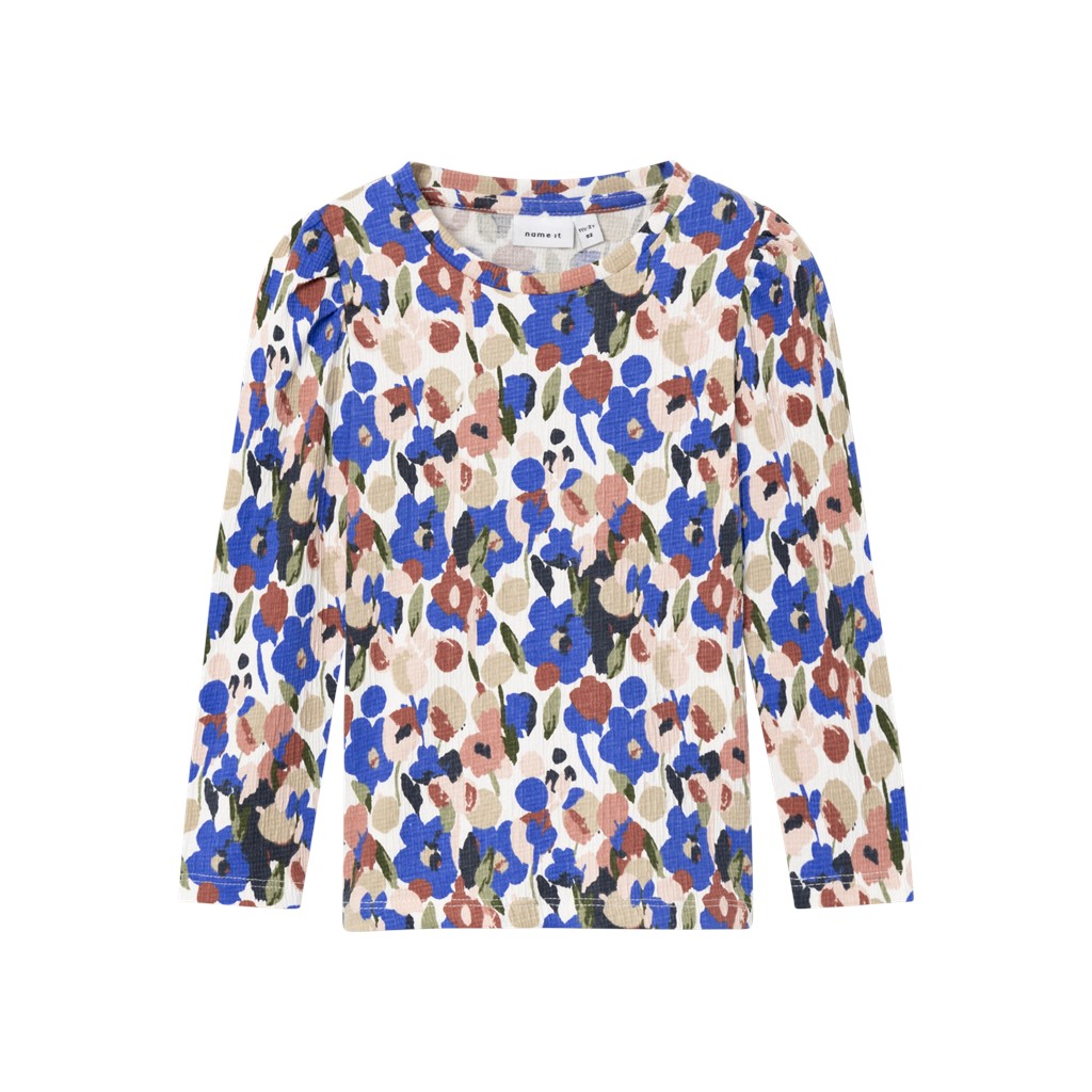 NAME IT Langærmet Blomster Bluse Odine Jet Stream