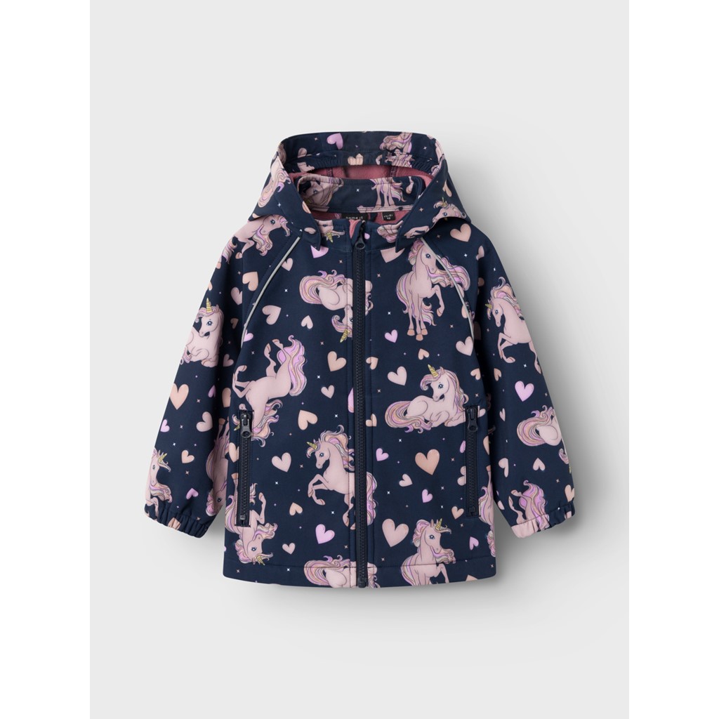 Name It Softshell Jakke Alfa - Dark Sapphire Unicorns