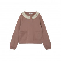 LIL ATELIER Flæsekrave Bluse Salina Antler