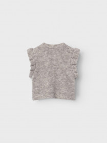 NAME IT Stikket Vest Sollar Peyote Melange