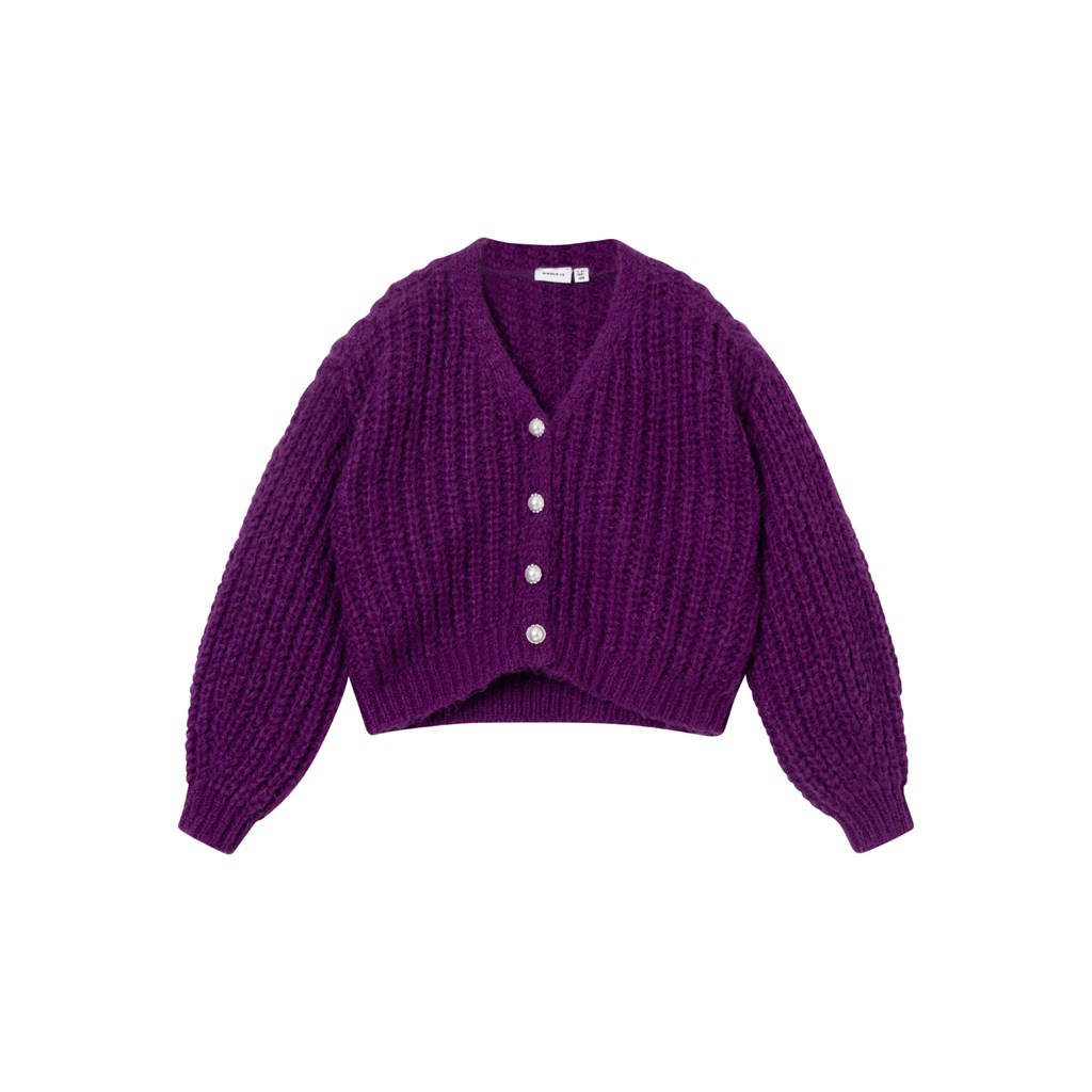 NAME IT Strik Cardigan Rendyani Grape Juice