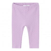 NAME IT Strukturerede Leggings Solie Lavender Mist