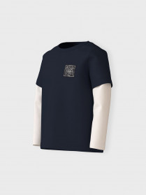 NAME IT Langærmet Bluse Varto Dark Sapphire