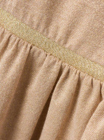 NAME IT Langærmet Glimmer Kjole Sosanna Gilded Beige
