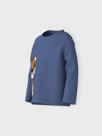 NAME IT Langærmet Bluse Stiger Bijou Blue