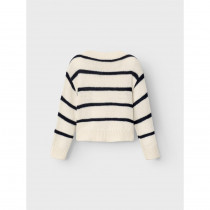 NAME IT Kort Stribet Striktrøje Vilette Jet Stream