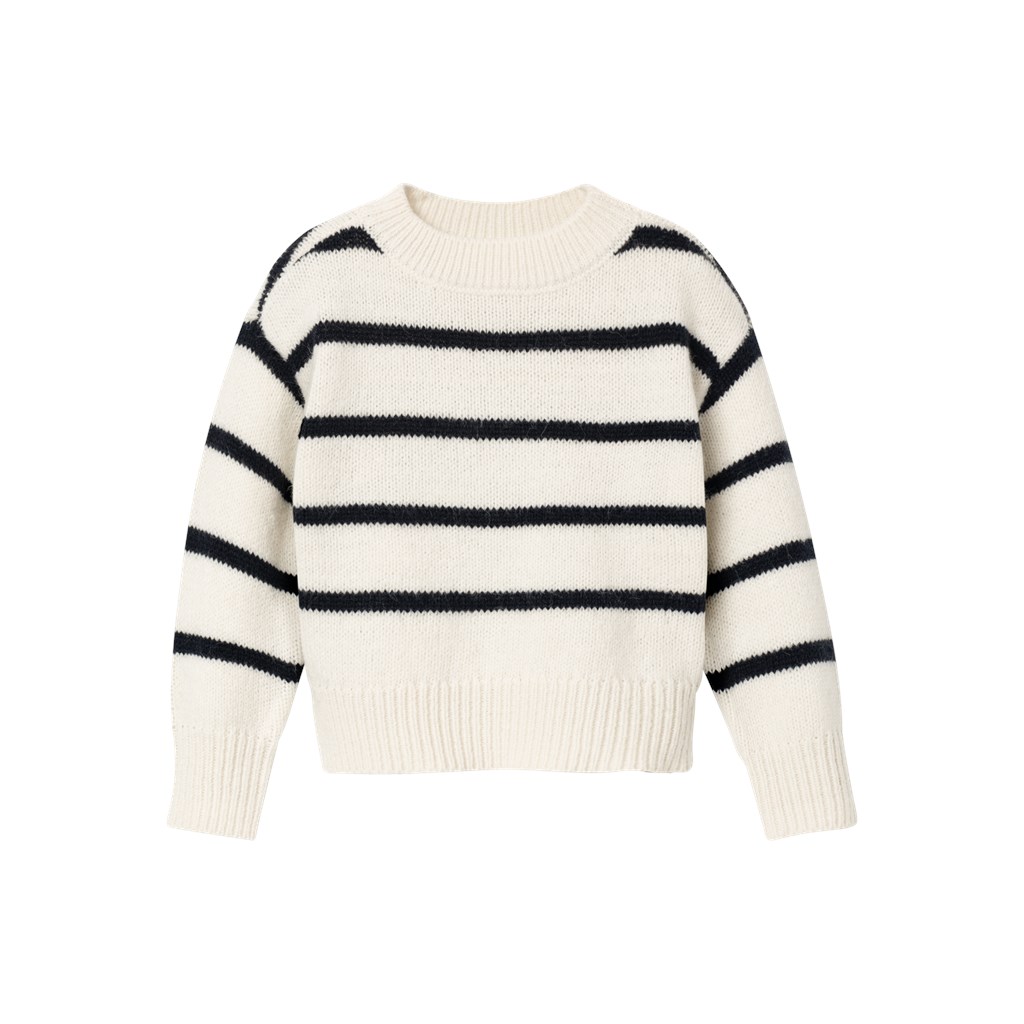 NAME IT Kort Stribet Striktrøje Vilette Jet Stream
