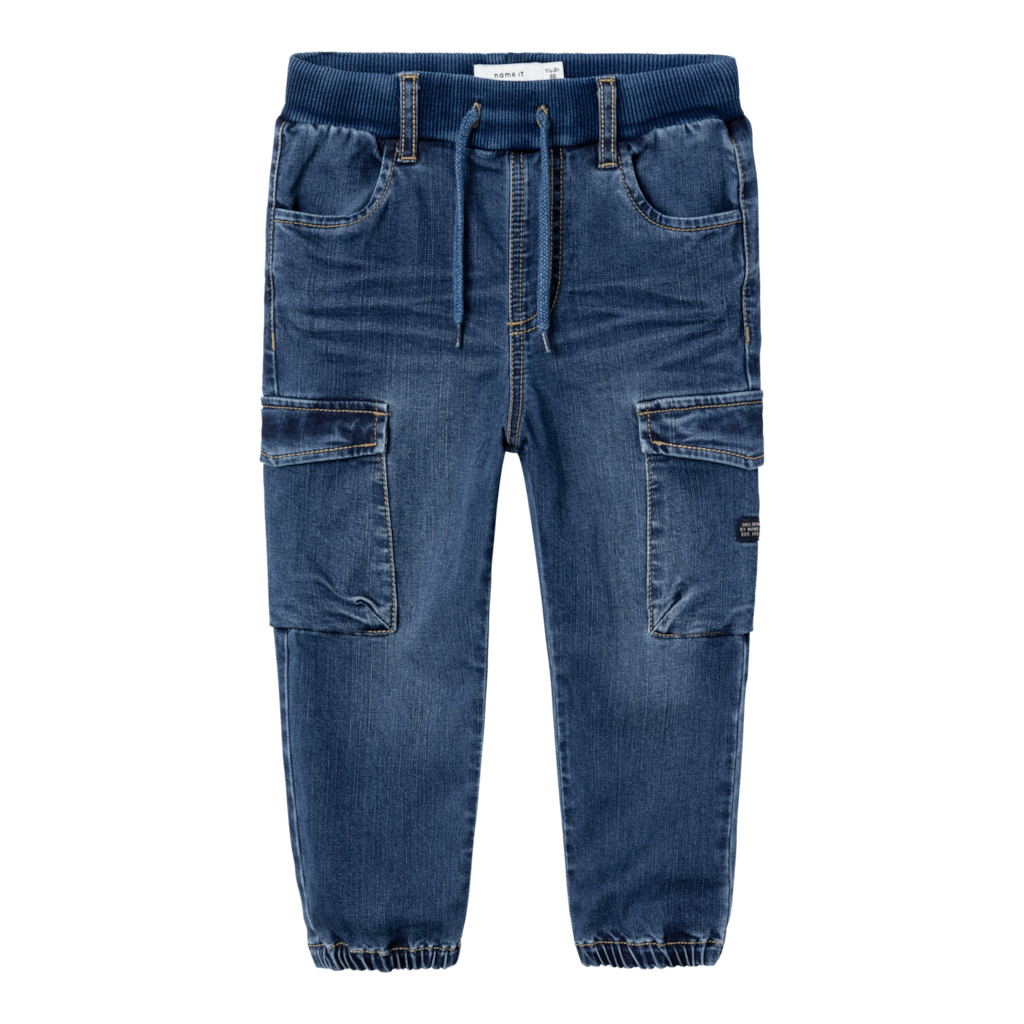 NAME IT Baggy Cargo Jeans Ben Dark Blue Denim