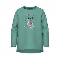 NAME IT Langærmet Løs Bluse Violet Wasabi