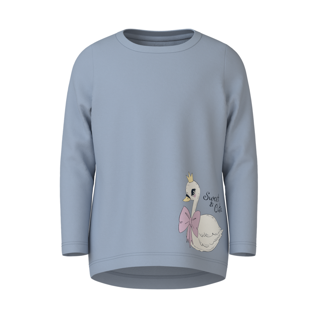 NAME IT Langærmet Bluse Vix Subdued Blue billede