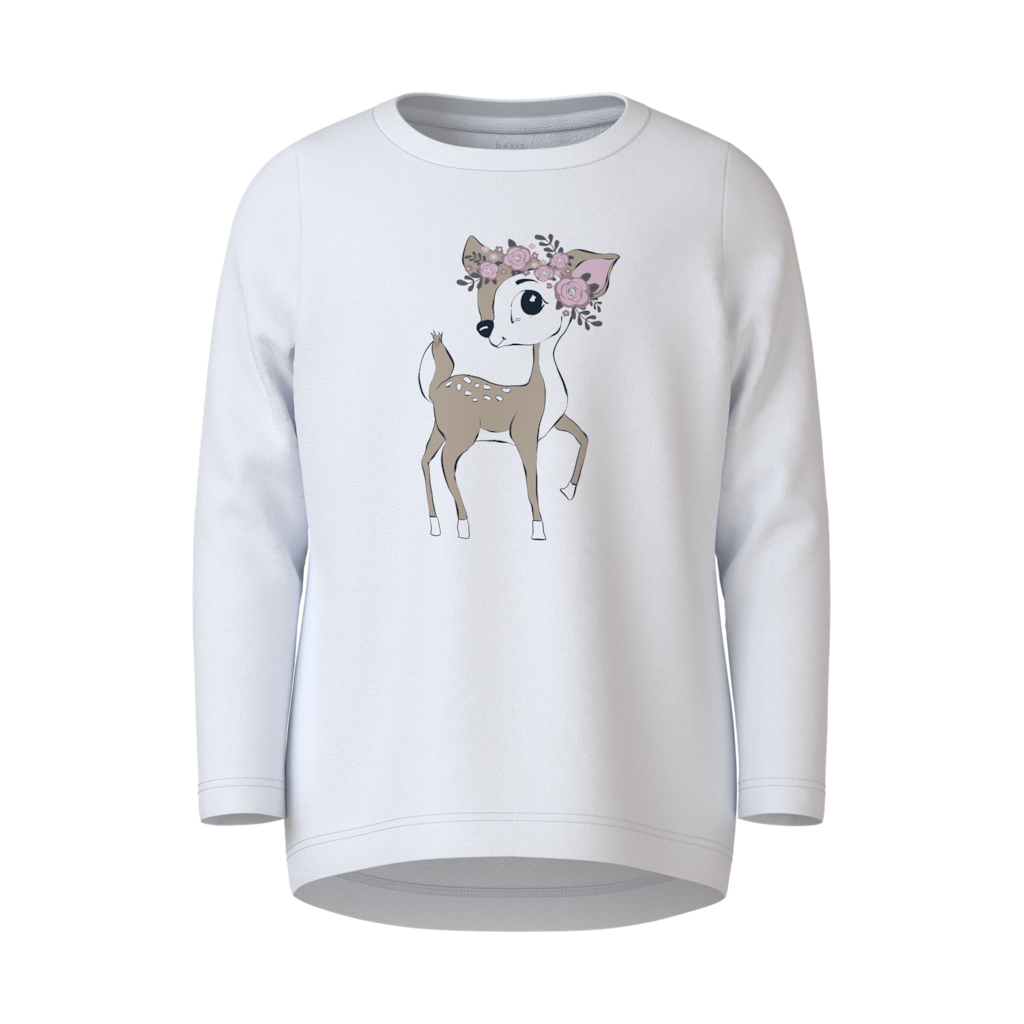 NAME IT Langærmet Bluse Vix Bright White billede