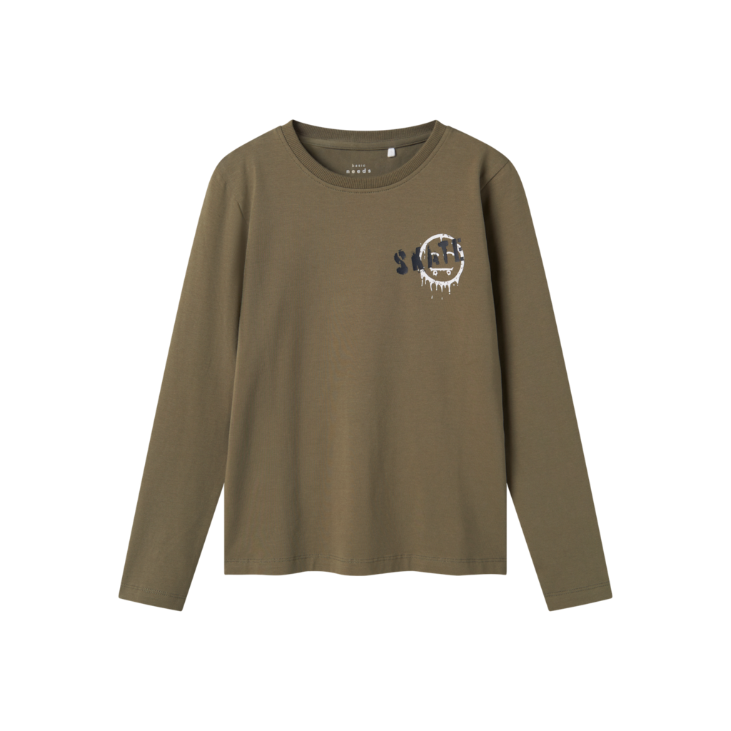 NAME IT Langærmet Bluse Vux Dusty Olive