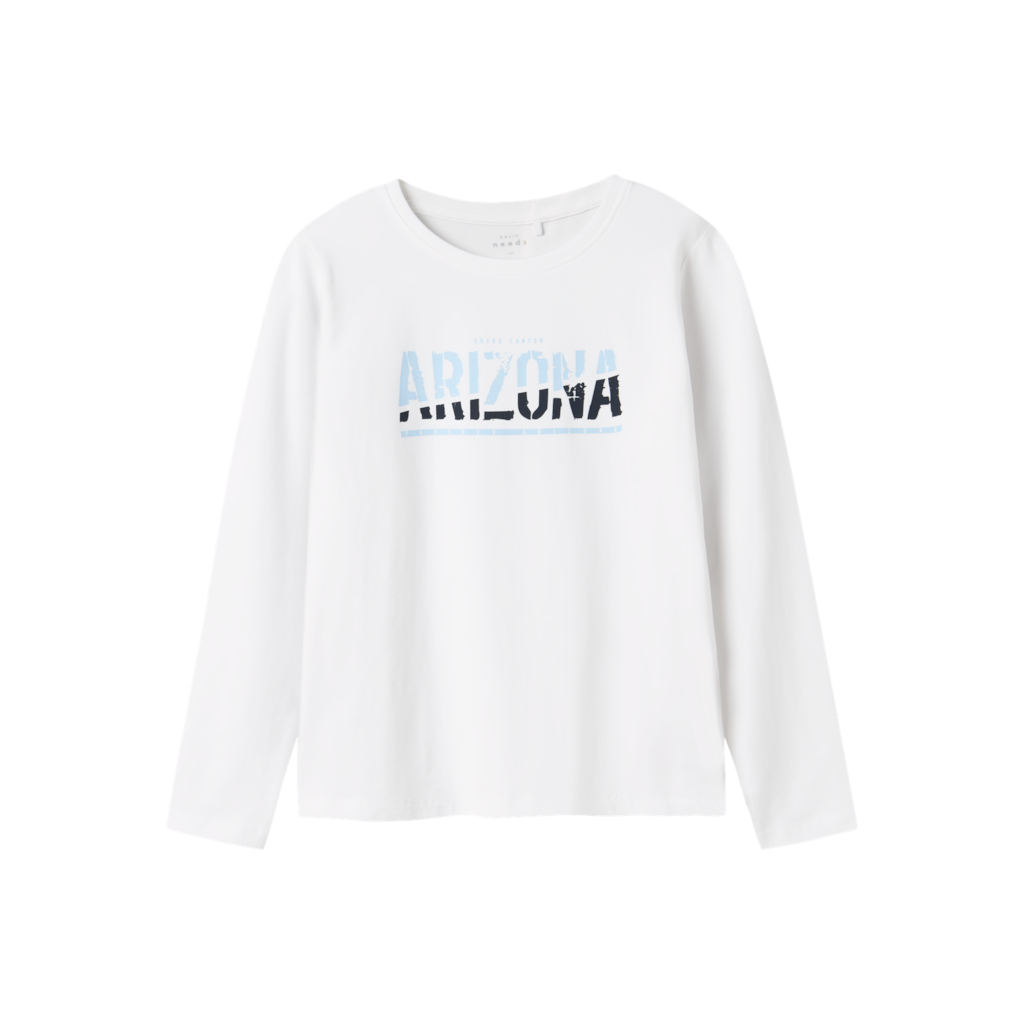 NAME IT Langærmet Bluse Vux Bright White Arizona billede