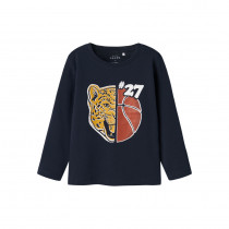 NAME IT Langærmet Bluse Vux Dark Sapphire Tiger