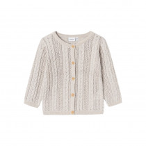 NAME IT Strik Cardigan Bepil Peyote Melange