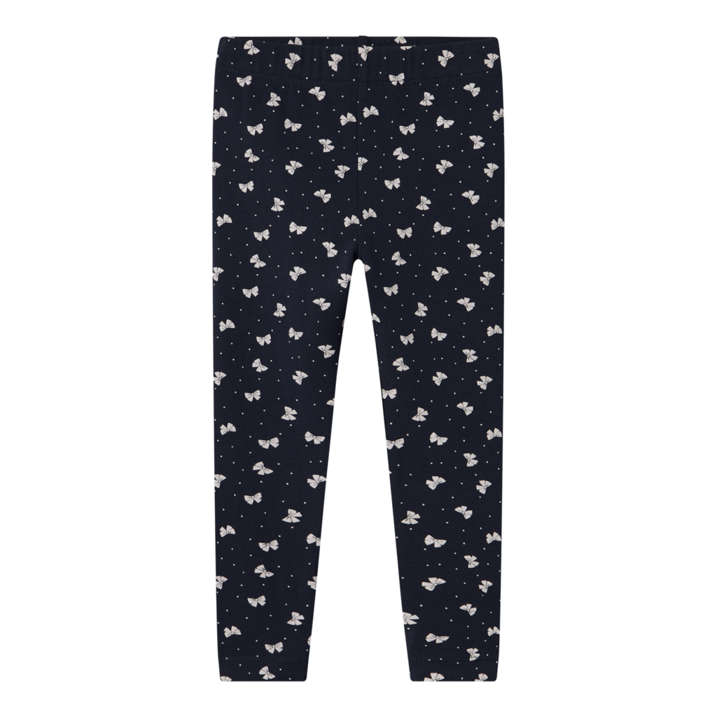 Name It Dark Sapphire/bows Printet Leggings - Str. 2y 92cm