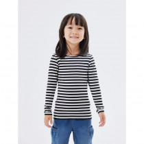 NAME IT Stribet Langærmet Rib Bluse Suraja Black