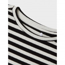 NAME IT Stribet Langærmet Rib Bluse Suraja Black