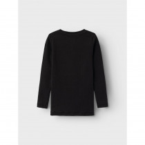 NAME IT Langærmet Rib Bluse Suraja Black