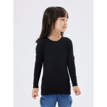 NAME IT Langærmet Rib Bluse Suraja Black