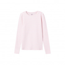 NAME IT Stribet Langærmet Rib Bluse Suraja Parfait Pink