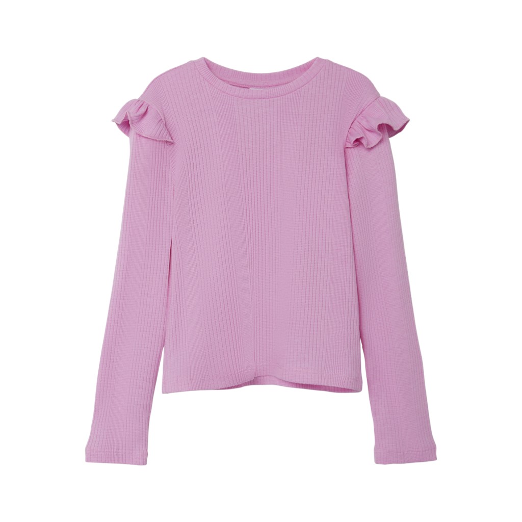 NAME IT Rib Flæse Bluse Orianna Lilac Chiffon