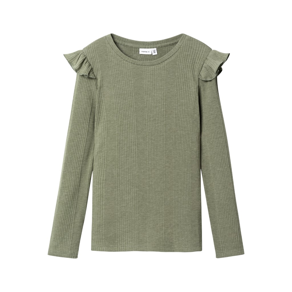 NAME IT Rib Flæse Bluse Orianna Oil Green