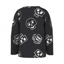 NAME IT Bluse Onyx Black Skulls