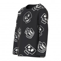 NAME IT Bluse Onyx Black Skulls