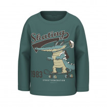 NAME IT Langærmet Bluse Tenan Mallard Green