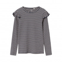 NAME IT Stribet Flæse Bluse Tesilla Dark Sapphire